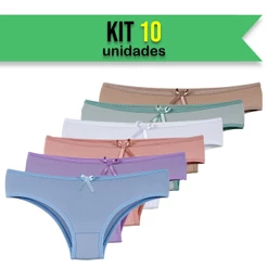 Kit 10 Calcinhas Infantil Feminina Romantic Lisa – Conforto e Qualidade para o Dia a Dia!
