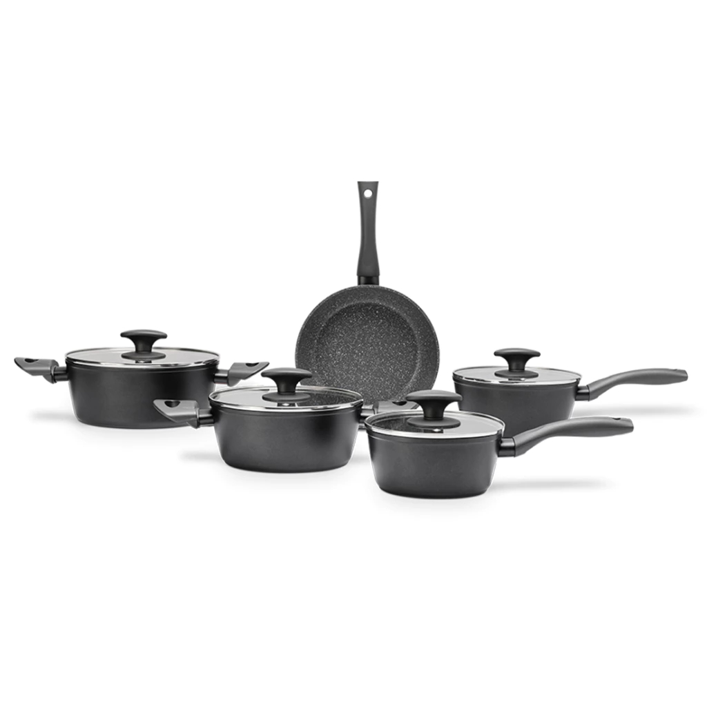 Jogo De Panelas Ceramic Life Orion Brinox 5 Peças Panela Cerâmica Indução Antiaderente Preto