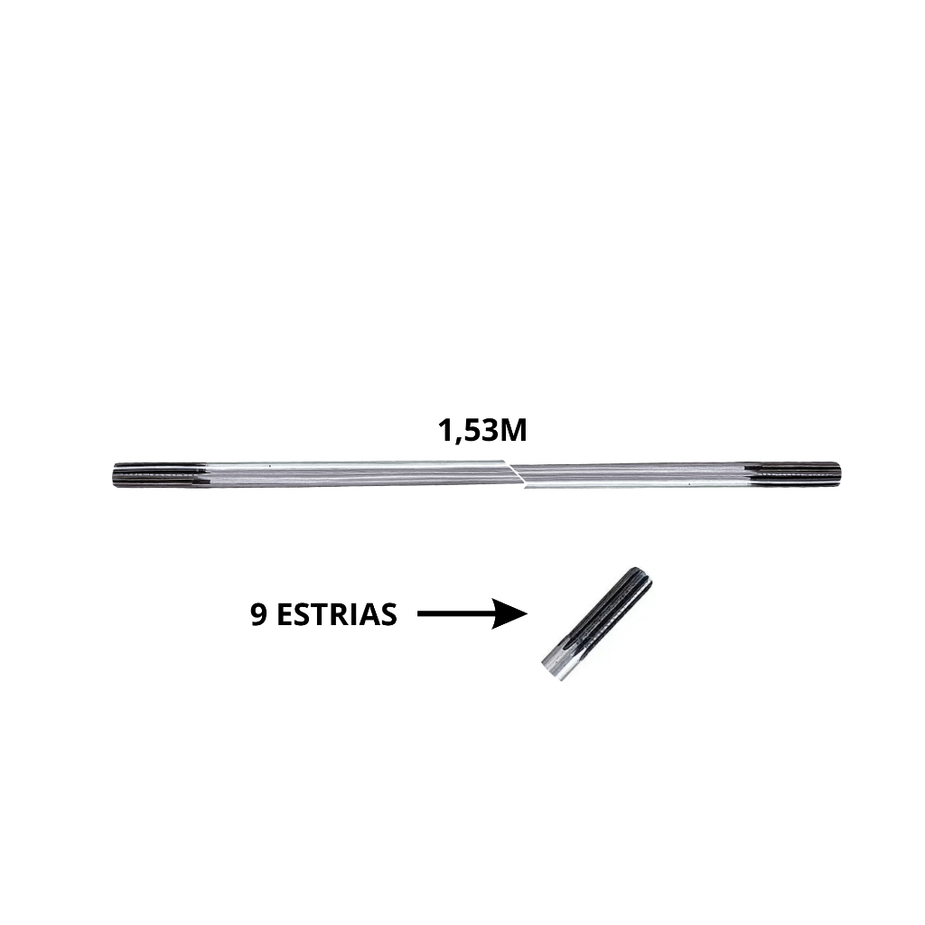 Eixo Cardan para Roçadeira Espessura 8mm