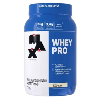 Whey Pro Max Titanium Protein Pro Com Bcaa E Aminoácidos 1kg