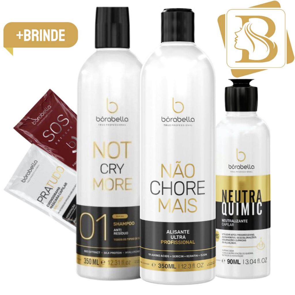 Borabella Kit Não Chore Mais 2x350ml + NeutraQuimic 90ml em Oferta na Shopee