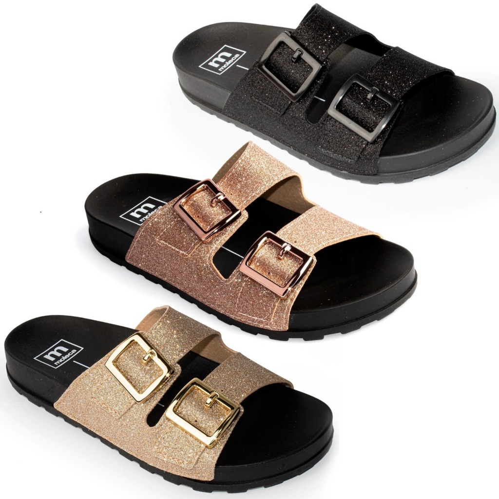 Sandália Chinelo Moleca Feminino Slide Casual Moda 5436-401 em Oferta na Shopee