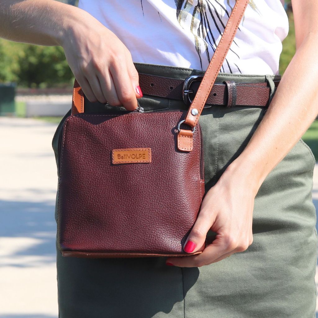 Bolsa Feminina Transversal Mini Couro Legítimo em Oferta na Shopee