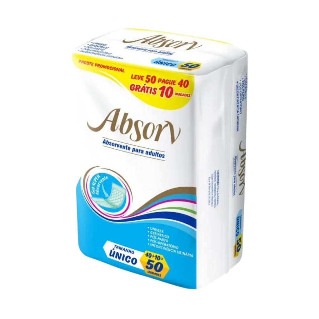 Absorvente Geriátrico Absorv Pós Parto Pós Operatório Adultos 50 Un Barato Revenda em Oferta na Shopee
