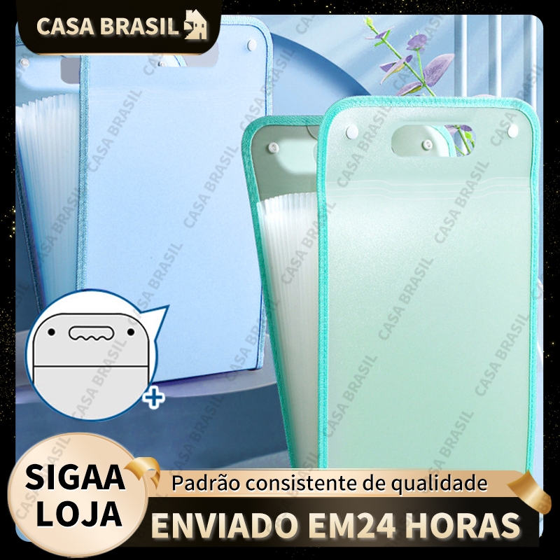 Pasta de Arquivo A4 Organizadora de Arquivos Sanfonada Material Escolar