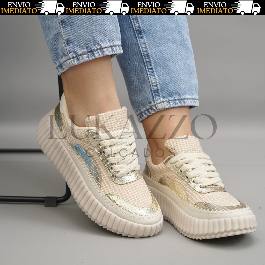 Tênis Feminino Casual Conforto Premium Leve Uso Diário Passeio em Oferta na Shopee