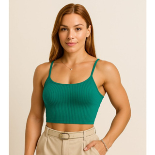 Kit 3 Top Cropped Alcinha Malha Canelada Blusinha Feminina Cropeed Alça Fitness Academia Treino em Oferta na Shopee