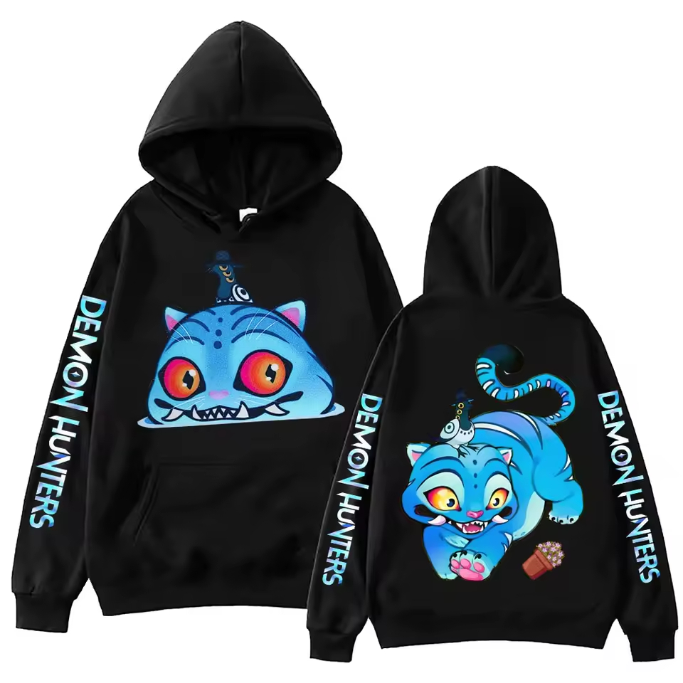 Blusa De Frio Moletom Canguru Com Capuz Demon Hunter Derpy Arte Exclusiva Kpop Moda