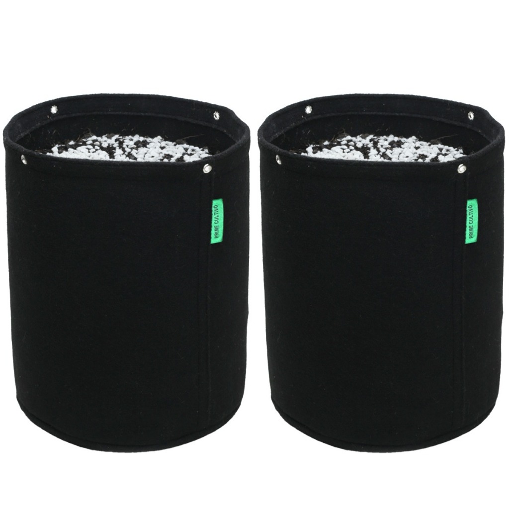 kit 2 vasos de 10 litros em feltro prime cultivo com furos para amarras em Oferta na Shopee