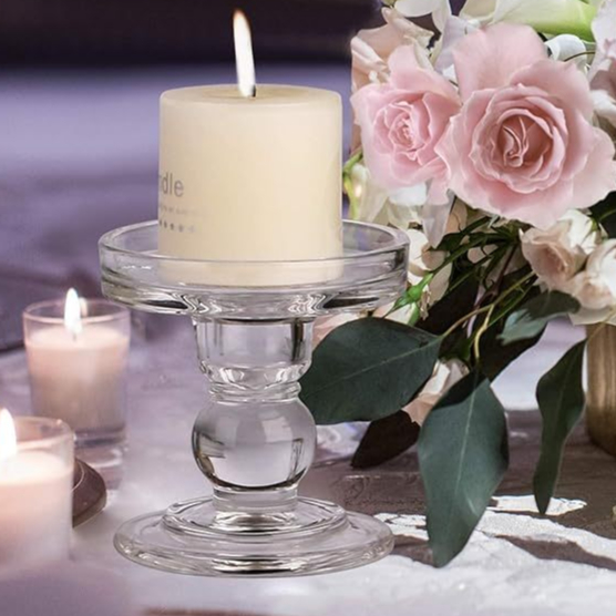PORTA VELA CASTIÇAL DE VIDRO REDONDO PORTA VELA ENFEITE DECORAÇÃO LUXO PARA DECORAÇÃO CASAMENTO LEMBRANCINHA