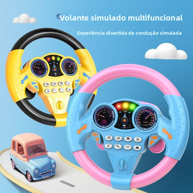 brinquedos Musical Infantil Volante Educativo Com Ventosas Sons e Luzes Amarelo ENVIO RÁPIDO em Oferta na Shopee