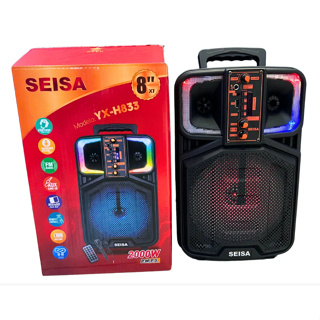 Caixa De Som - SEISA - 2000W - Microfone e Controle de luzes led em Oferta na Shopee