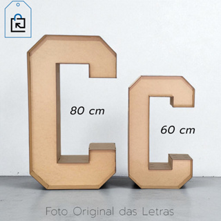 Letra Grande Decorativa em MDF 3D Formato Caixa 80cm Decoração Balões - Envio Imediato em Oferta na Shopee