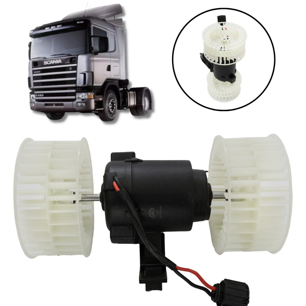 MOTOR VENTILADOR INTERNO SCANIA SÉRIE 4 1998/2008 24V