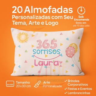 20 Almofadas Personalizadas com Seu Tema, Arte e Logo – Tamanho 20x30 em Oferta na Shopee