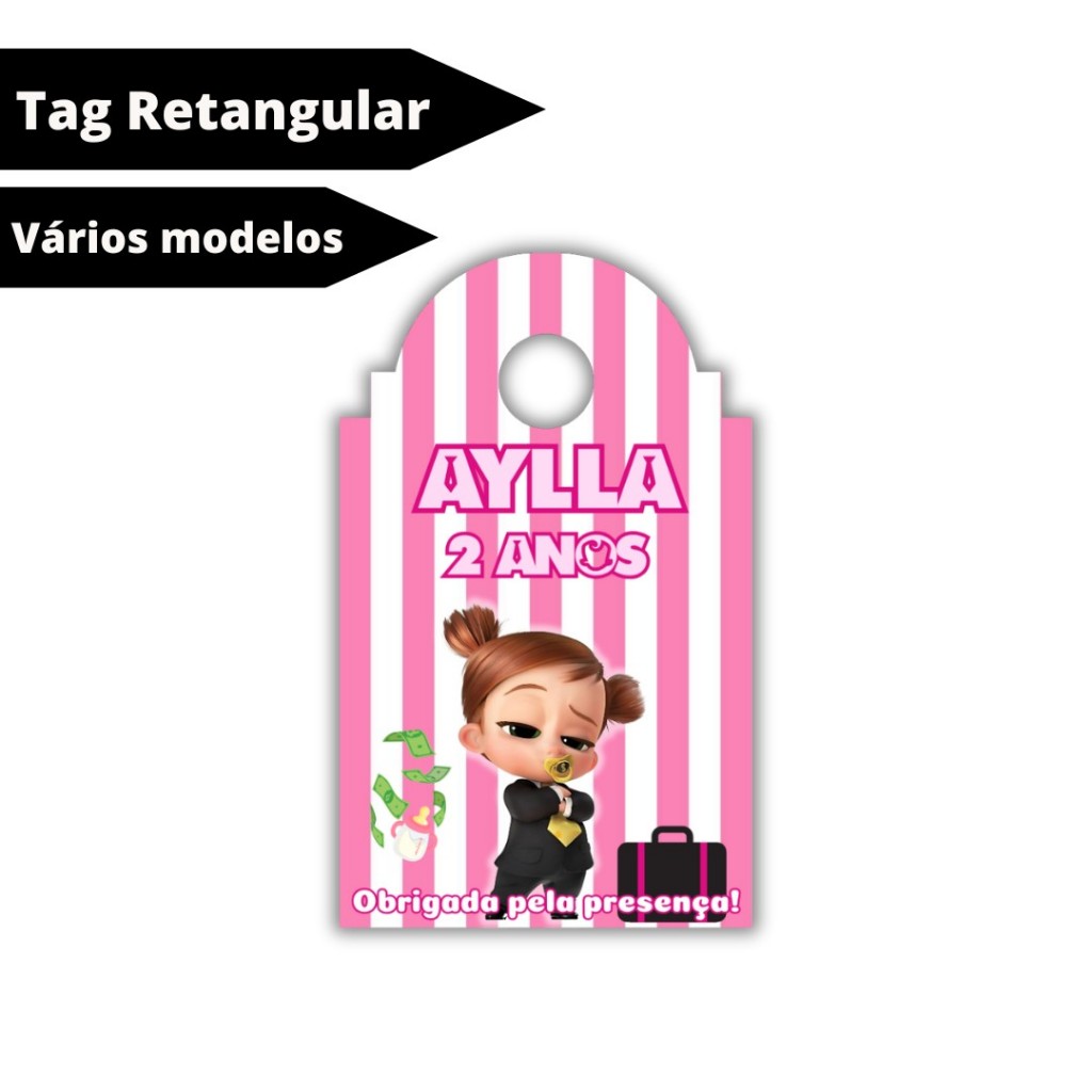 Tag de Agradecimento Poderosa Chefinha Personalizada - Lembrancinha de Festa - Aniversário