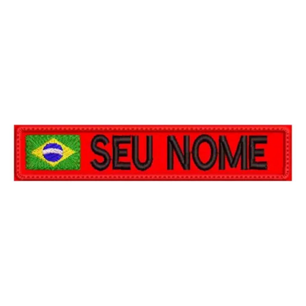 Tarjeta QRA e Bandeira do Brasil – 14 x 2,5cm