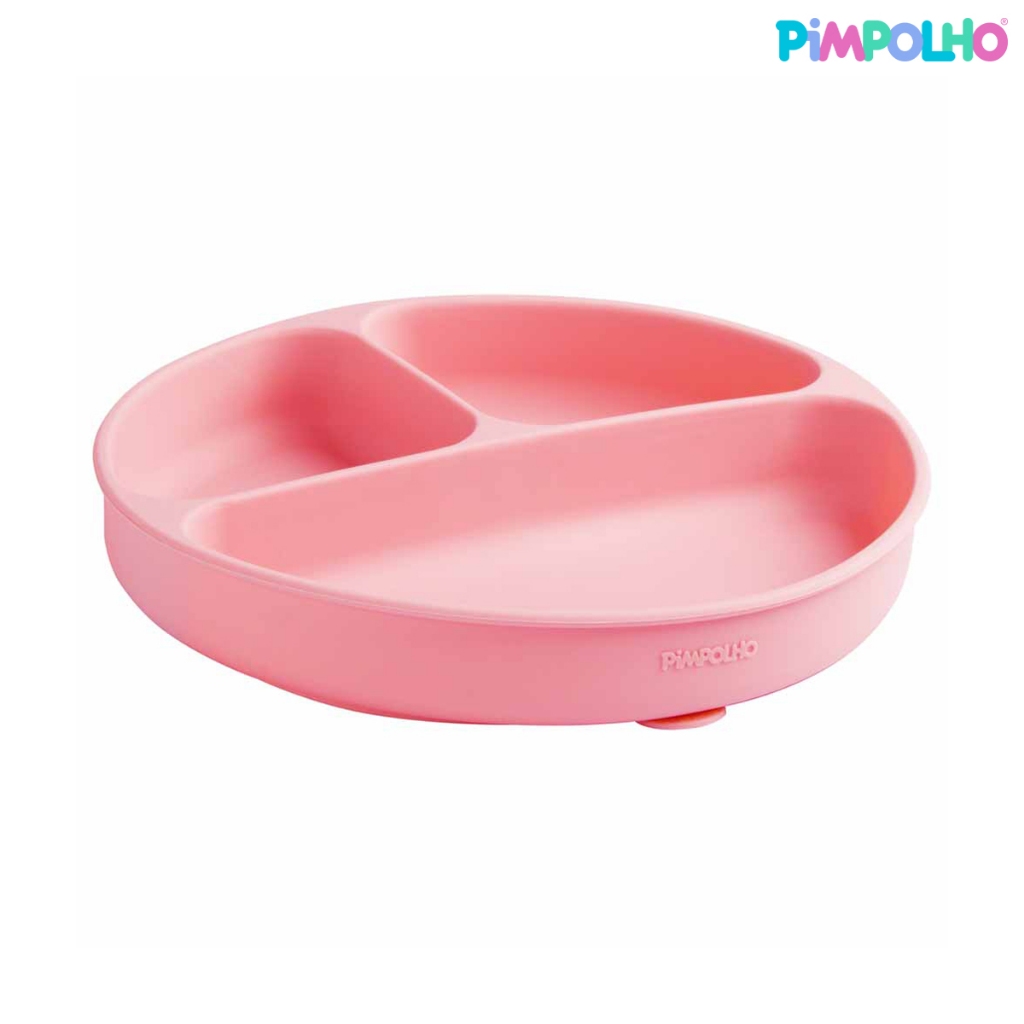 Prato De Silicone Com Divisória E Ventosa Soft Pimpolho Rosa em Oferta na Shopee