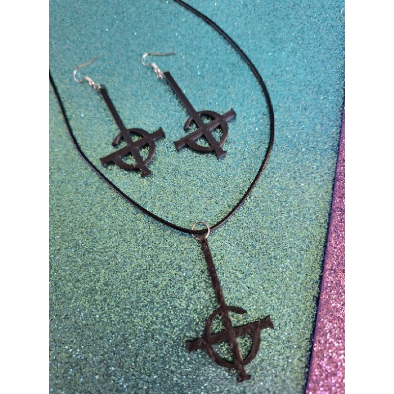 Brincos e colar Ghost – Banda Ghost – Estilo Gótico/Metal – Impressão 3D Exclusiva