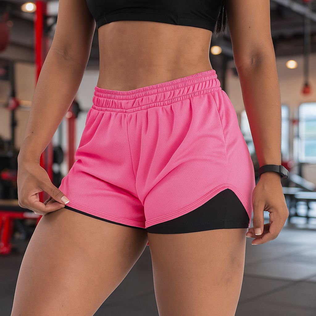 Short 2 em 1 Feminino Academia Bermuda Dupla Para Treino Caminhada e Outros Esportes em Oferta na Shopee