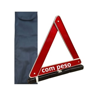 Triangulo Reforçado de Segurança, Capa ou o Kit triangulo + Capa Automotivo Sinalizador Estrada Carro com Peso em Oferta na Shopee