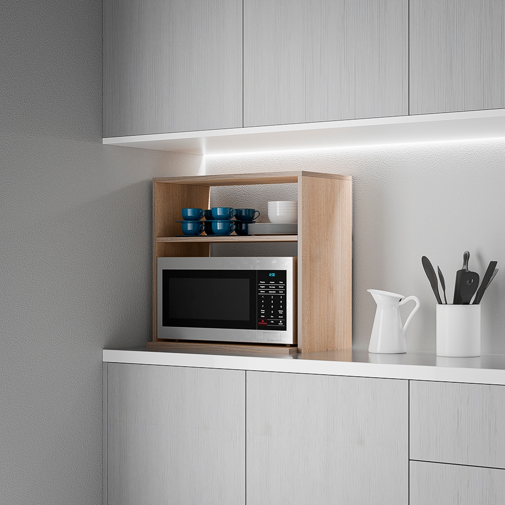 Suporte Nicho para Micro-ondas Forno Elétrico Cozinha Carvalho 60cm