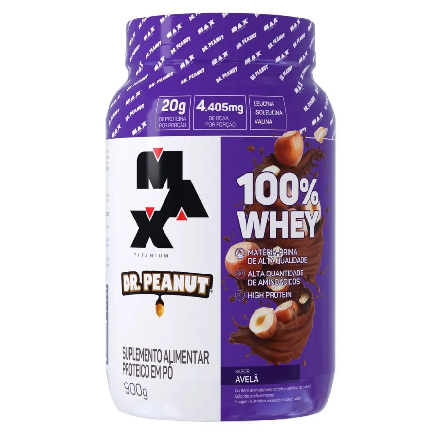 100% Whey Max Titanium X Dr. Peanut 900g Max Titanium