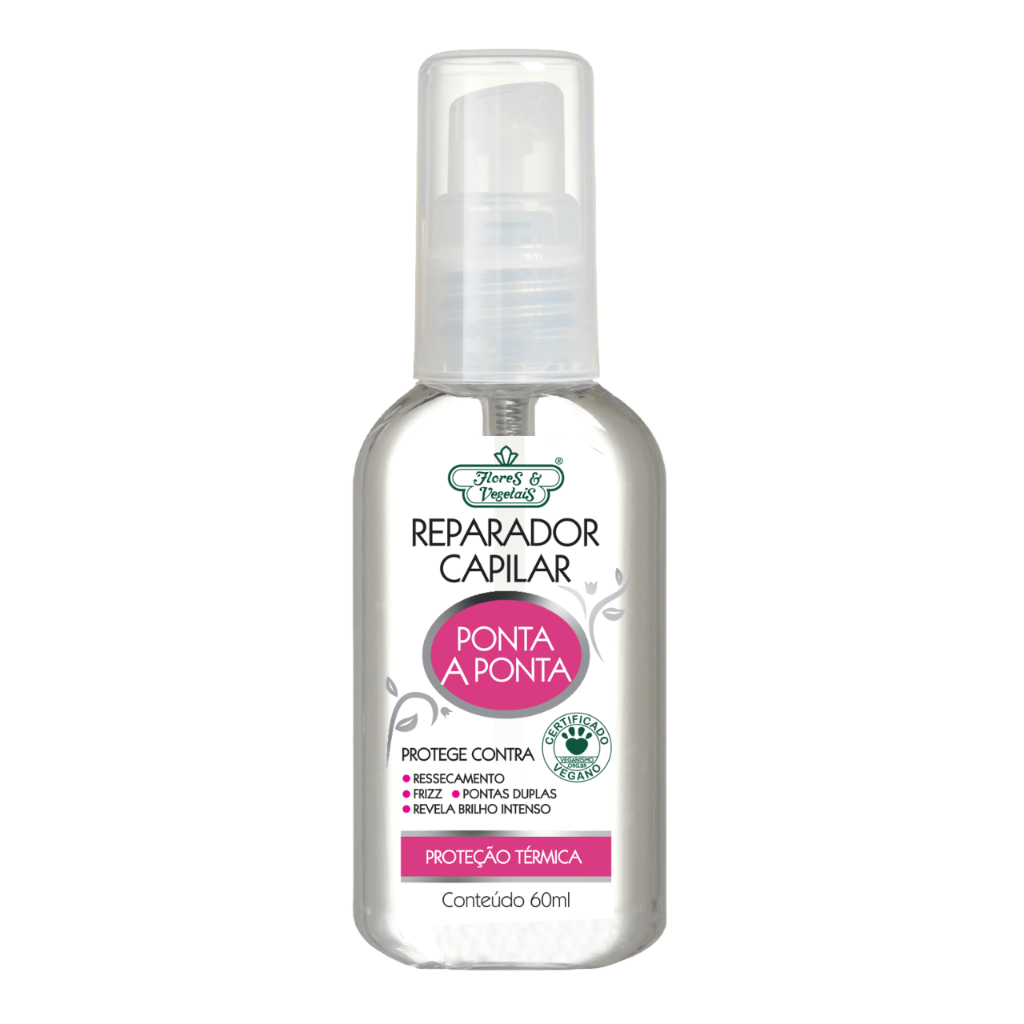 Reparador de Pontas com Proteção Térmica 60ml Flores e Vegetais em Oferta na Shopee