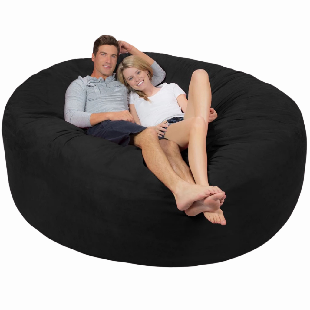 Capa Puff Gigante Sem Enchimento 100x50 Pufe Suede Cor Marrom