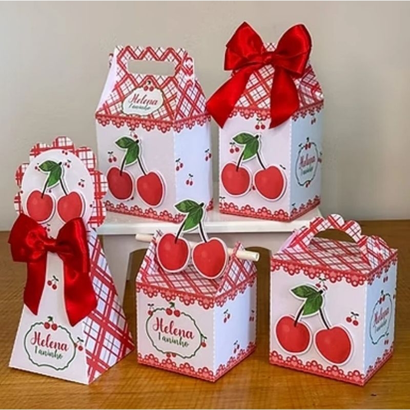 kit pegue monte Cerejinha/festa infantil/festa personalizada/mimo/lembrancinha personalizada/lembrancinha de aniversário