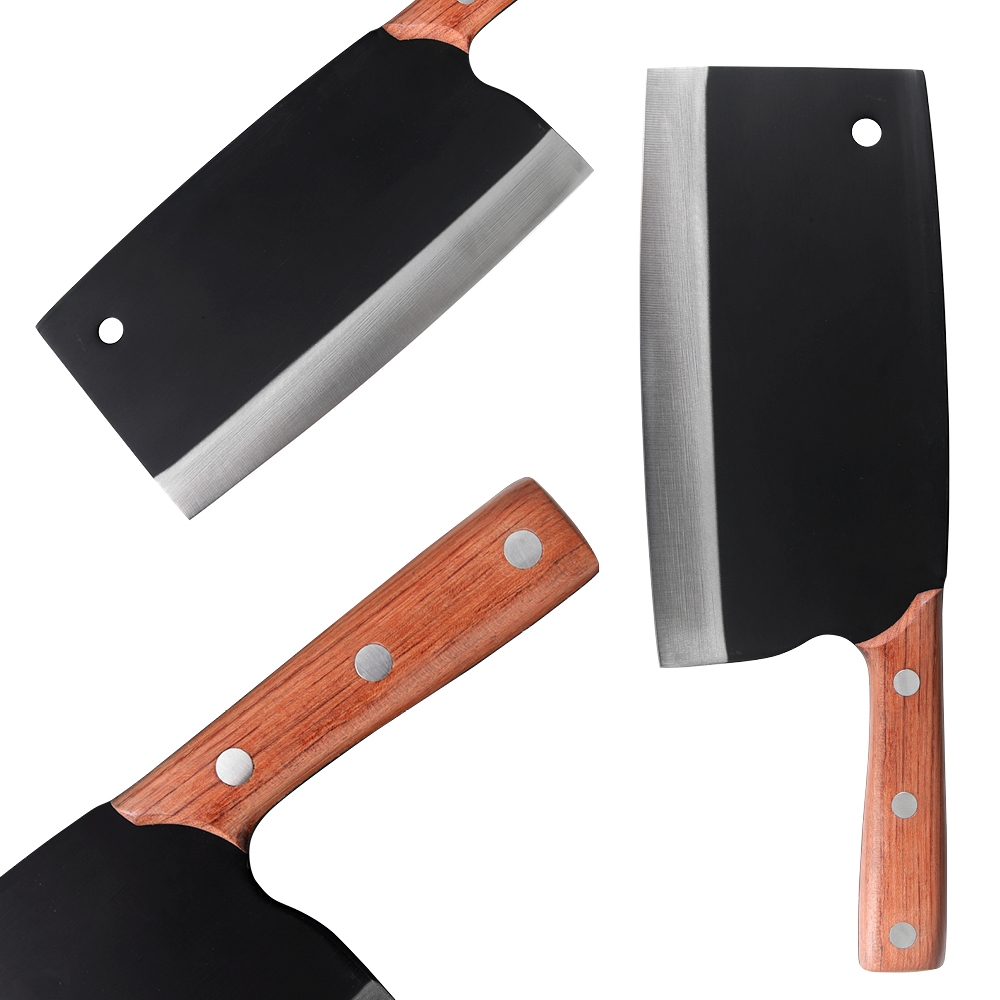 Faca Cutela Preta Premium Alta Qualidade Faiada Cozinha Culinária Corte Carne Osso GrillRelax em Oferta na Shopee