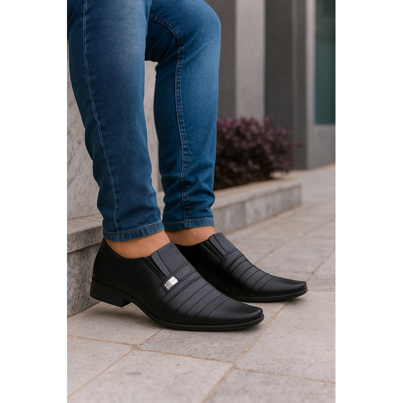Sapato Social Masculino Elegante Confortável Dia Dia Moderno Casual Igreja Advogado Escritório