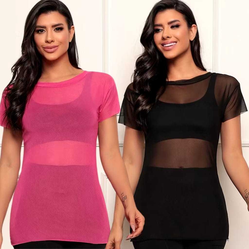 kit 03 Blusa Plus Size Academia Treino Respiravél Blusão Vest Leg Feminina Esportiva em Oferta na Shopee