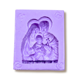 F1896 MOLDE DE SILICONE SAGRADA FAMÍLIA CONFEITARIA BISCUIT em Oferta na Shopee