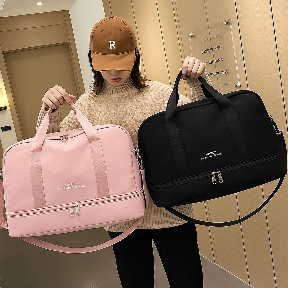 Imagem Bolsa Mala Para Viagem Impermeável De Grande Capacidade De Camada Dupla