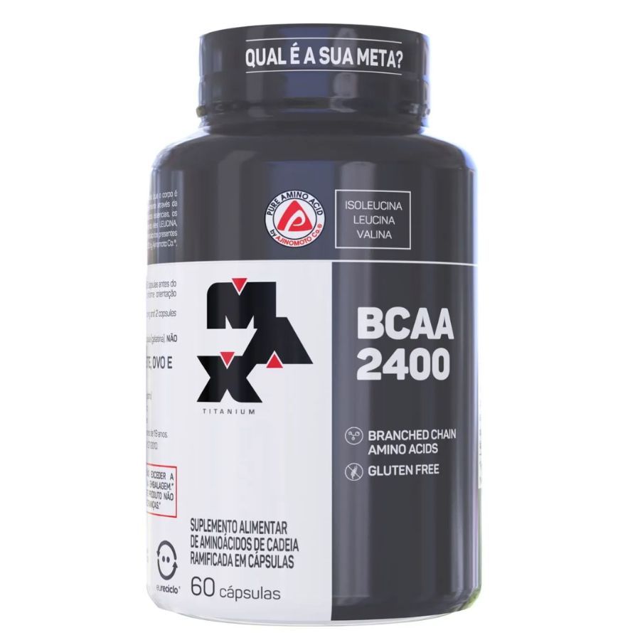 Bcaa 2400 - 60 Cápsulas - Max Titanium Sabor Natural em Oferta na Shopee