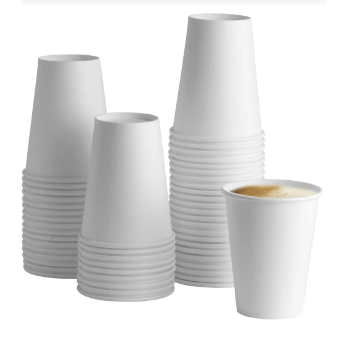 50 copo de café de papel biodegradavel 250 ml Cafe branco - bebida quente ou fria