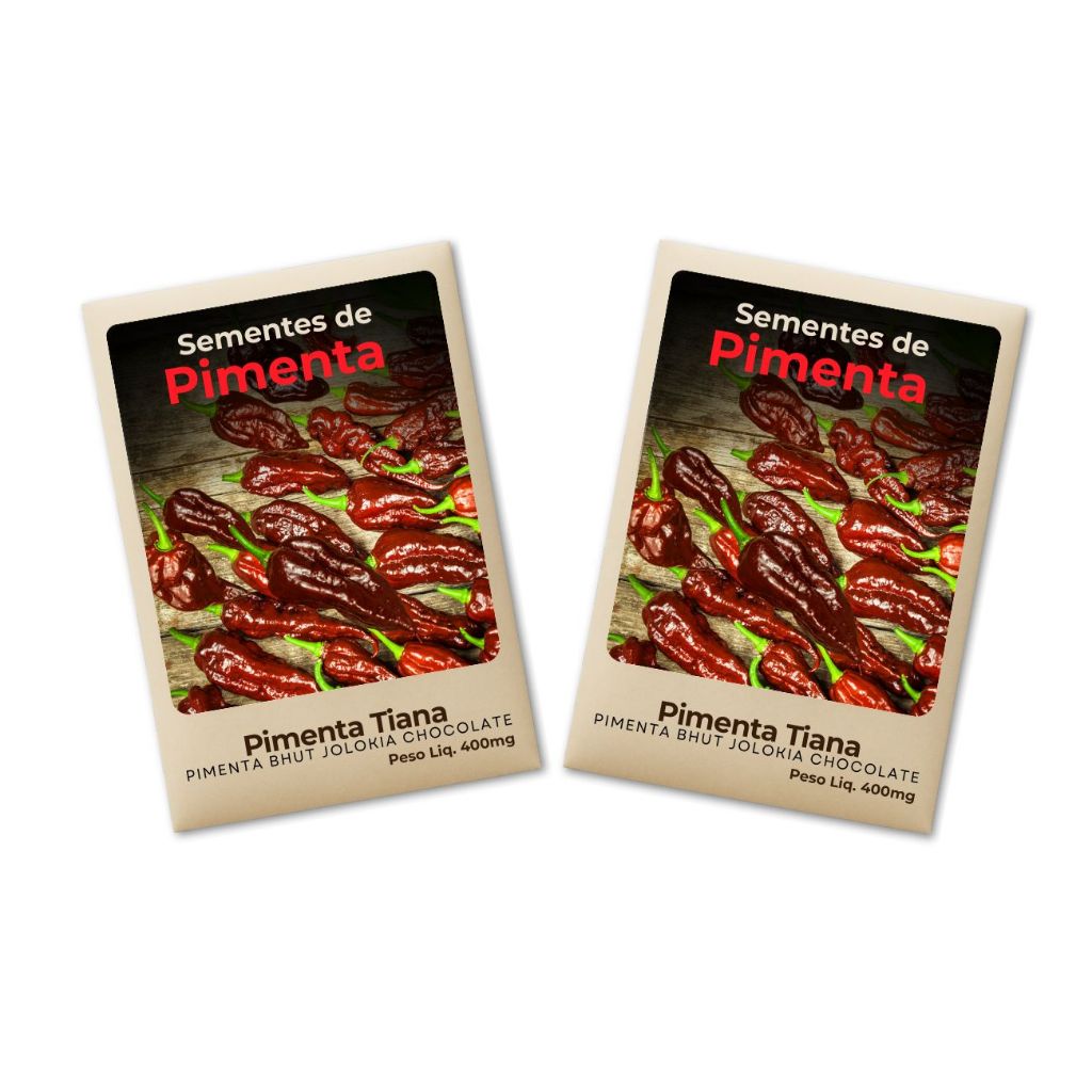 Pimenta Tianal Jolokia Semente ideal para quem busca pimentas exóticas e fortes -Kit 2 unidades