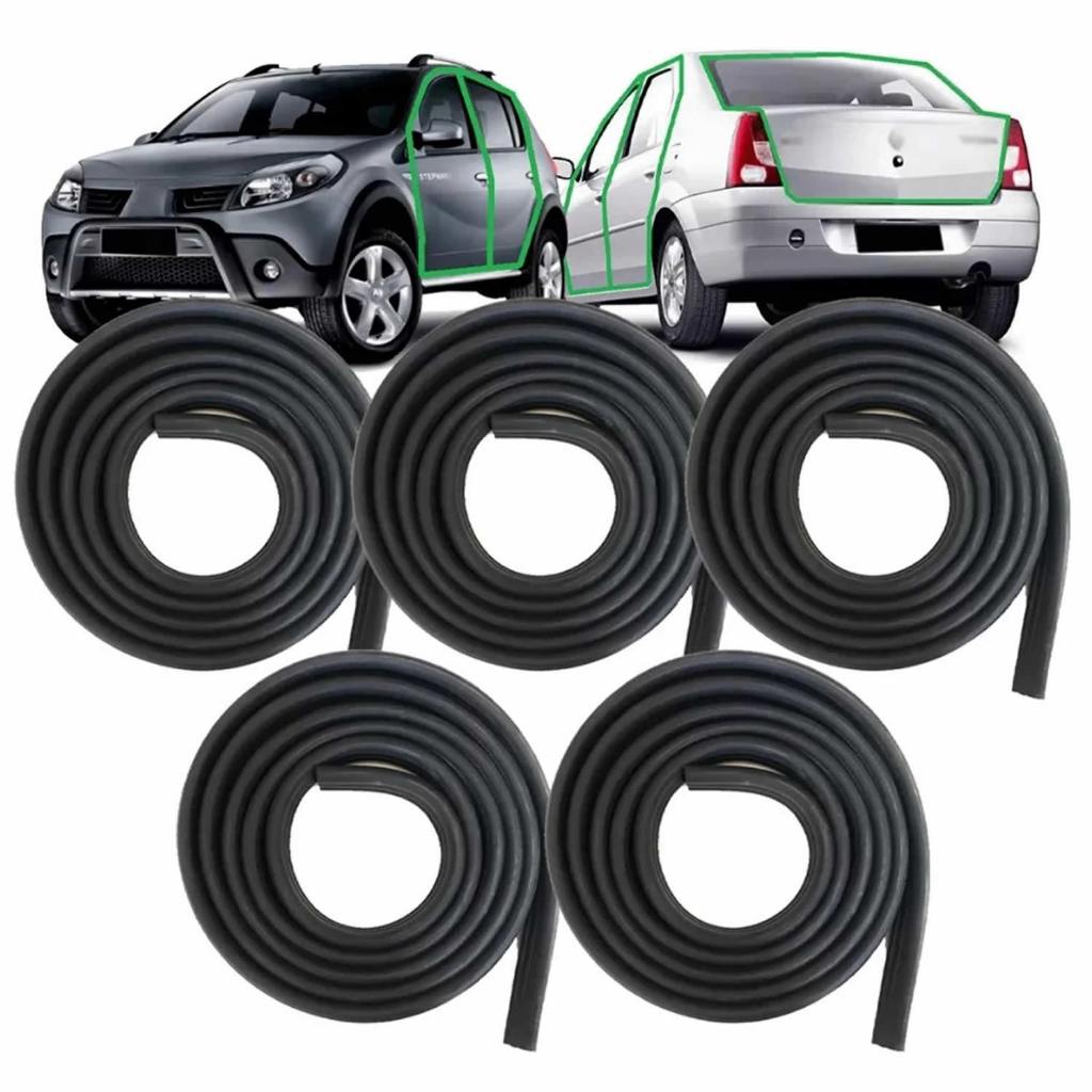 Kit Borracha 4 Portas e Mala Renault Sandero Logan Duster 2007 a 2023 em Oferta na Shopee