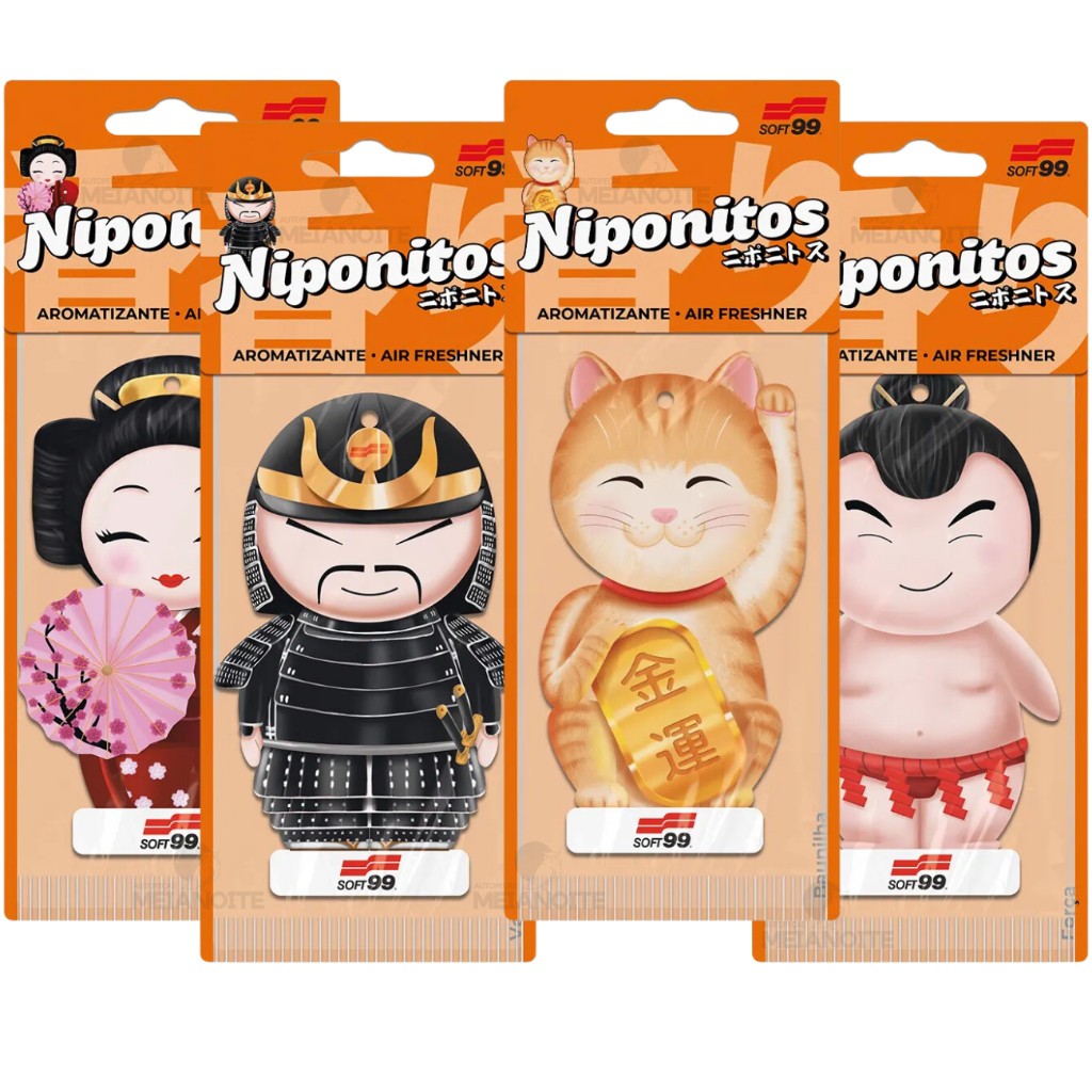 Aromatizante Niponitos Cheirinho para Carro Casa Escritório Banheiro Guarda Roupas Samurai Soft99