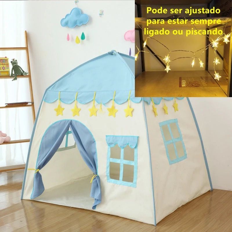 Barraca Infantil Menino azul foguete 1.3M cabana Menina princesa grande menor preco promocao