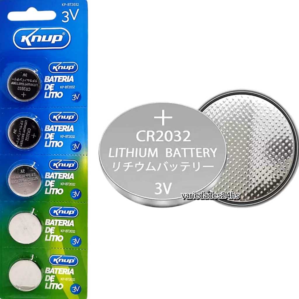 Cartela 5 Bateria Pilha Moeda 3v Cr2032 Balança Controle Relógio Alarme Placa-mãe Notebook Calculadora e Outros...