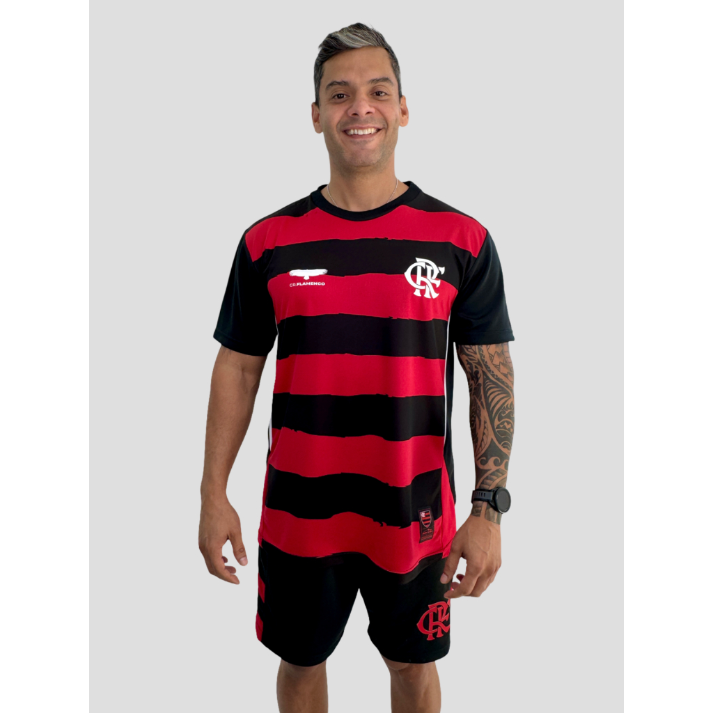Camisa Rubro-negra Recortes - Oficial Licenciado Flamengo em Oferta na Shopee