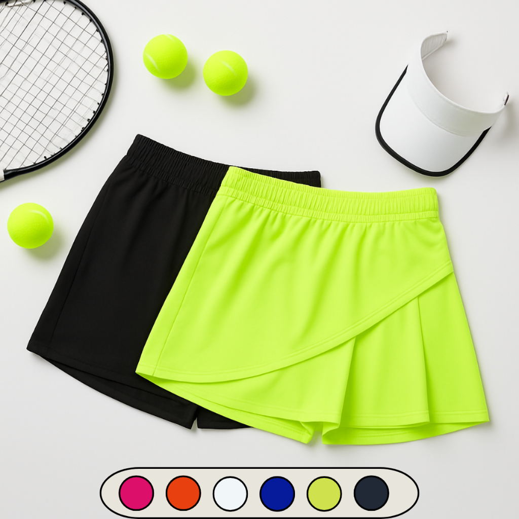 Saia Short Shortinho Esportivo Beach Tênis Academia Lazer Confortável Saia Fitness Feminino