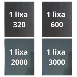 Lixa 320 600 2000 3000 Kit 1  2 Folhas cada Grão água Lixamento Polimento Metal Plástico Acabamento em Oferta na Shopee