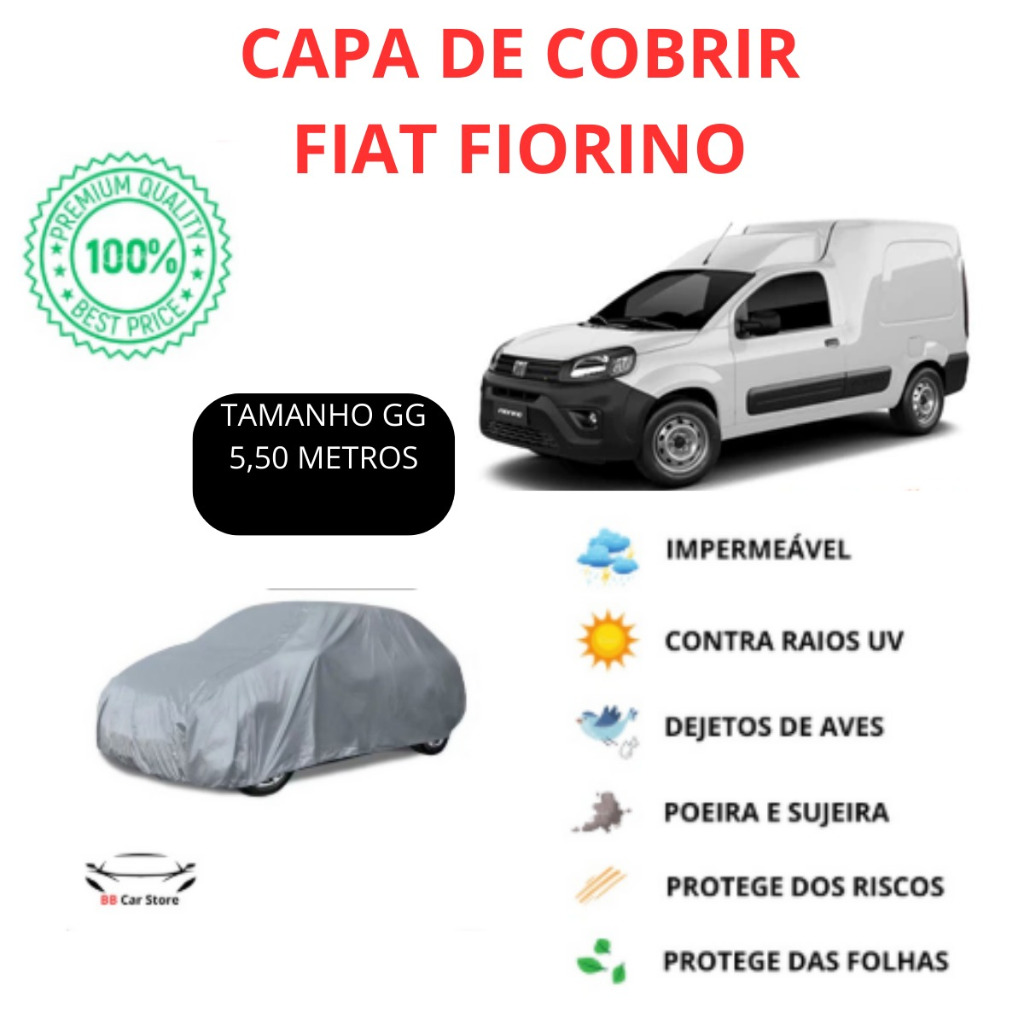 Capa de Cobrir Carro FIAT FIORINO Ótima Qualidade Proteção contra Raios UV, Chuva, Poeira, Riscos GG em Oferta na Shopee