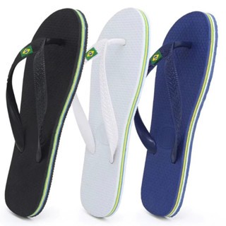 Kit 2 Pares de chinelo, 3 Listras lateral com Bandeirinha em Oferta na Shopee