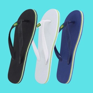 Kit 2 pares de Chinelo, 3 listras lateral com Bandeirinha. em Oferta na Shopee