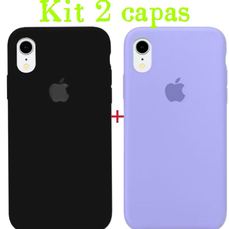 Kit 2 unidades (com 2capa) Capinha Case Aveludada Para iPhone XR em Oferta na Shopee