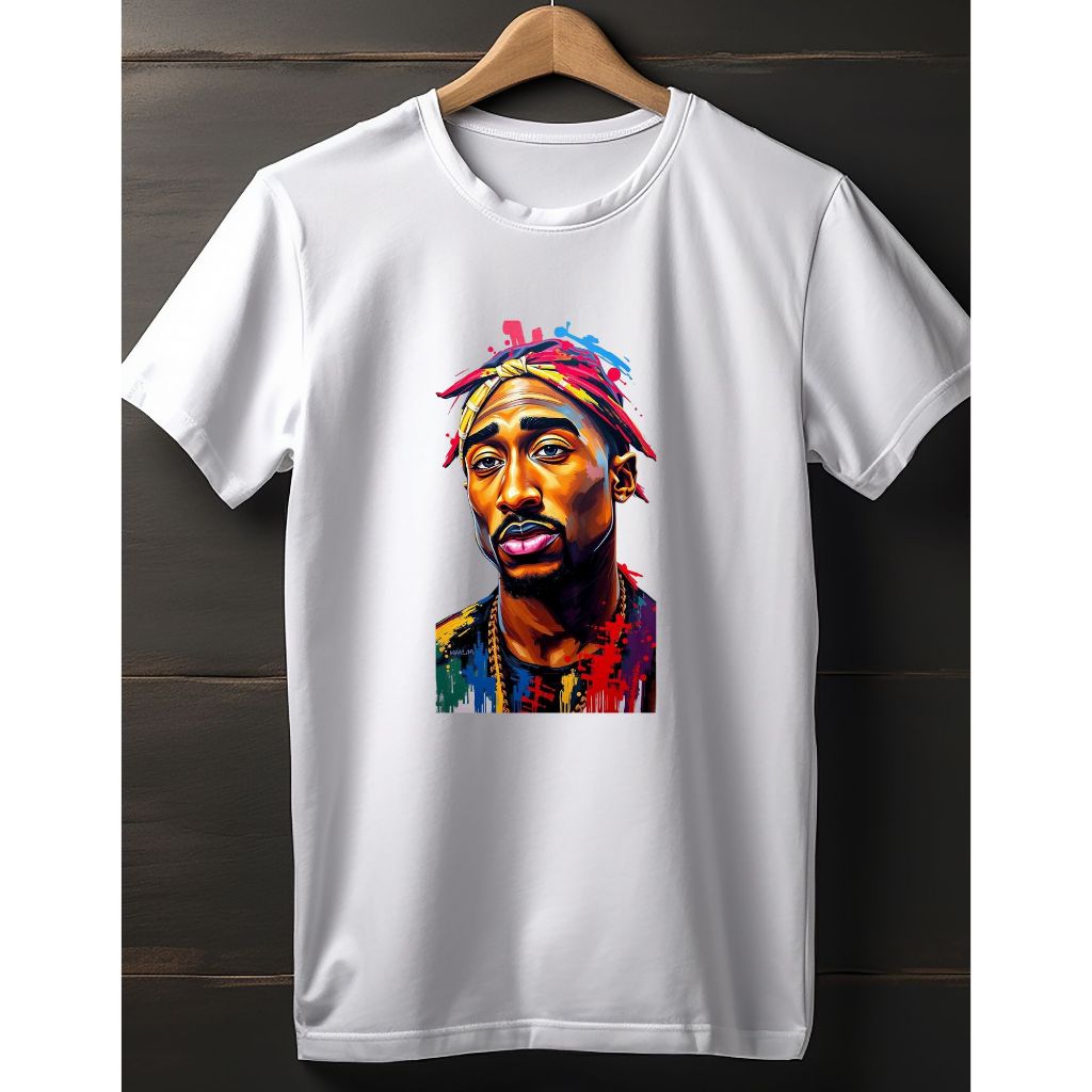 Camiseta Masculina Feminina Camisa Básica Estampada Tupac
